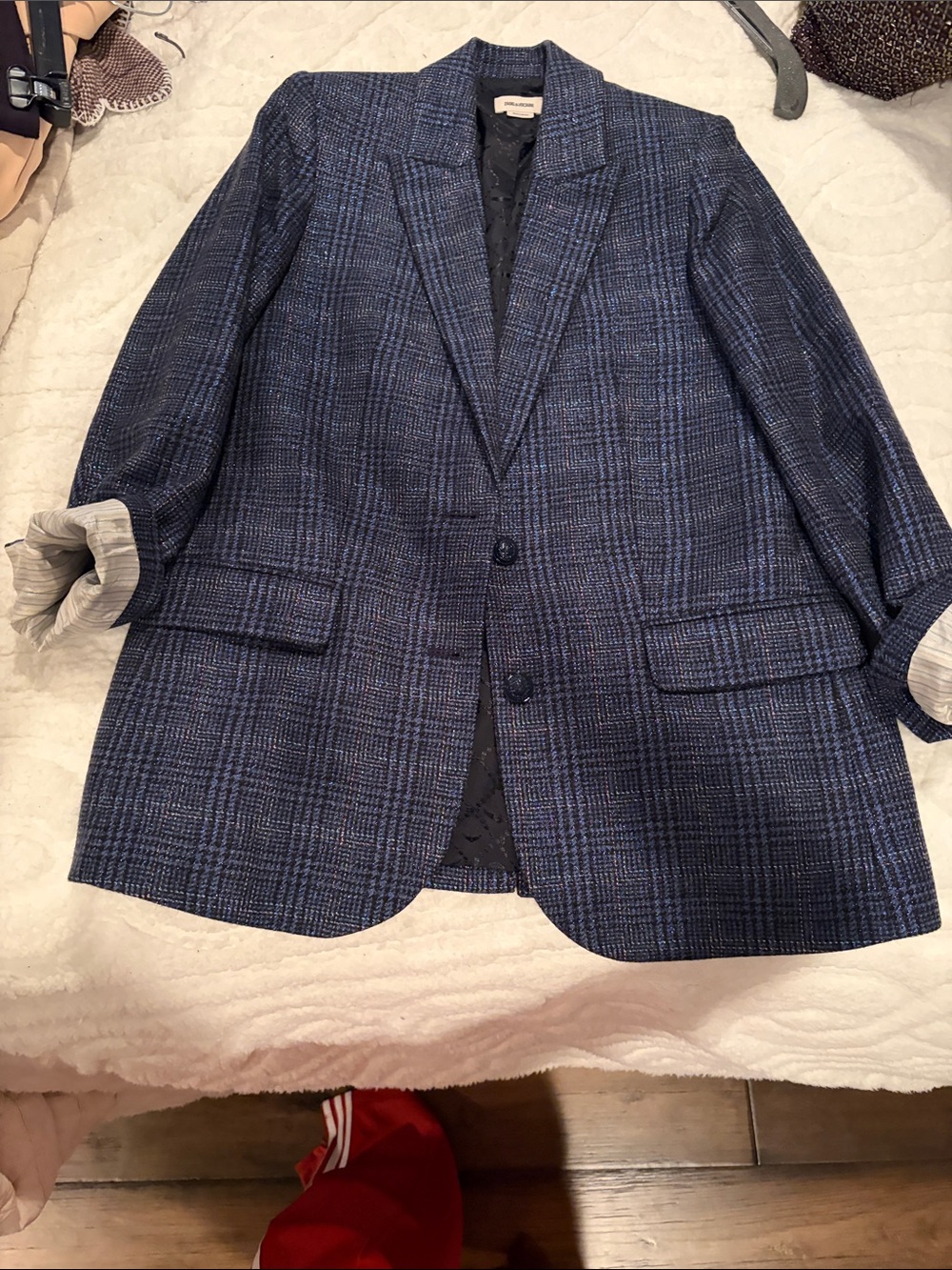 Zadig & Voltaire Blue Plaid Sport Coat